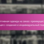 Адаптивная одежда на заказ: преимущества, процесс создания и индивидуальный подход