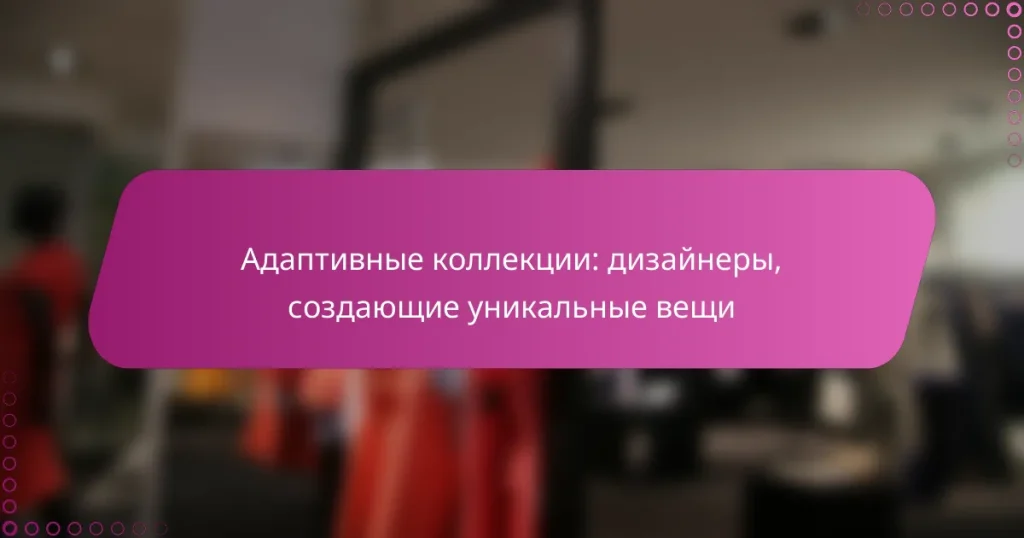 Адаптивные коллекции: дизайнеры, создающие уникальные вещи