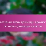 Адаптивные ткани для моды: прочность, легкость и дышащие свойства