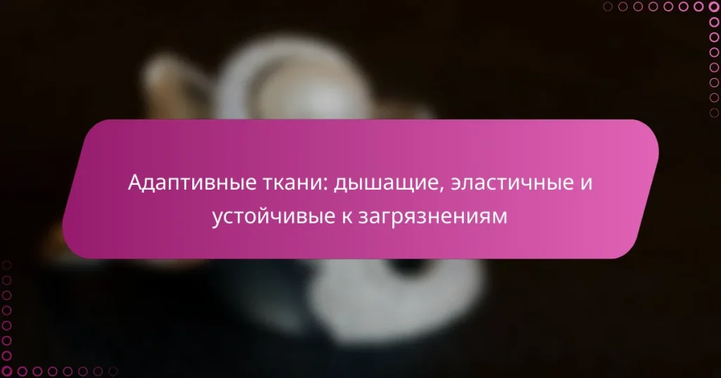 Адаптивные ткани: дышащие, эластичные и устойчивые к загрязнениям