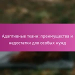 Адаптивные ткани: преимущества и недостатки для особых нужд